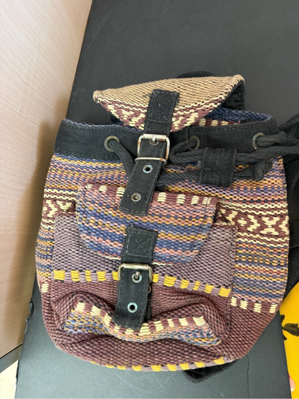 Mini Boho Style Purple Backpack - Picture 7 of 7